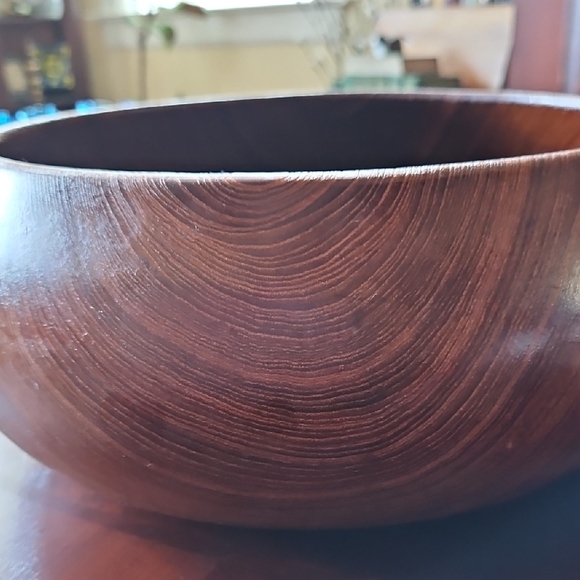 Handcarved MCM Wooden Bowl, 1960s - Picture 4 of 8